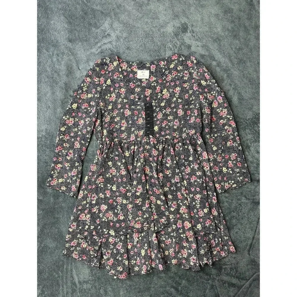 Pins and Needles Boho Multicolor Floral Tunic Babydoll Top Size XS - Picture 5 of 16